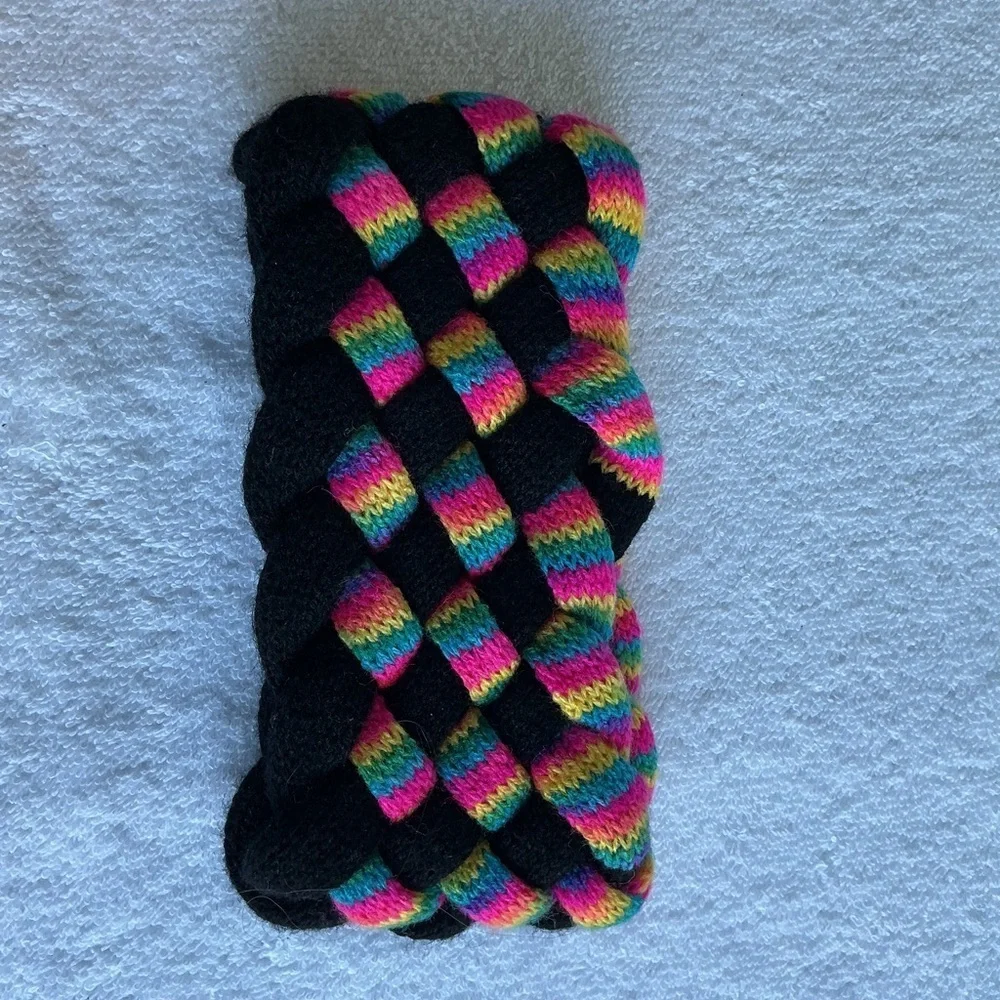 Handmade Vibrant Multicolor Braided Headband